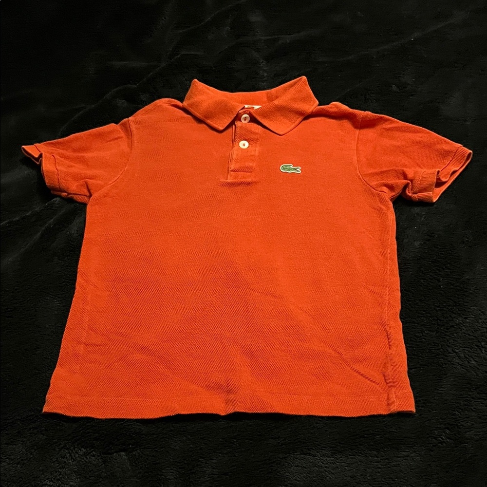 Lacoste Kids Polo Shirt in Vibrant Orange